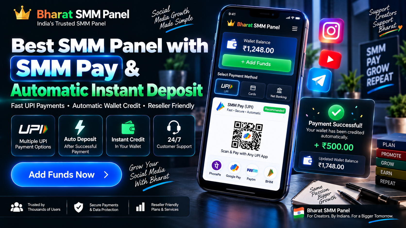 Best SMM Panel with SMM Pay & Automatic Instant Deposit